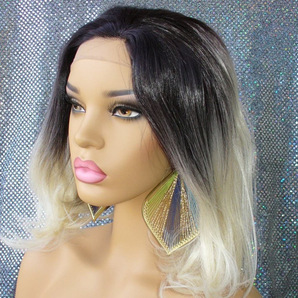 Synthetic lace front blonde/black ombreFixer upper